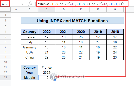 Alternative to Combining VLOOKUP and HLOOKUP Functions in Google Sheets